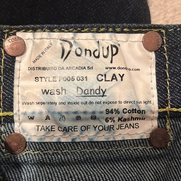 Dondup Milano dark denim jeans ‘Dandy’ cotton/Kashmir- 28 - Picture 5 of 7